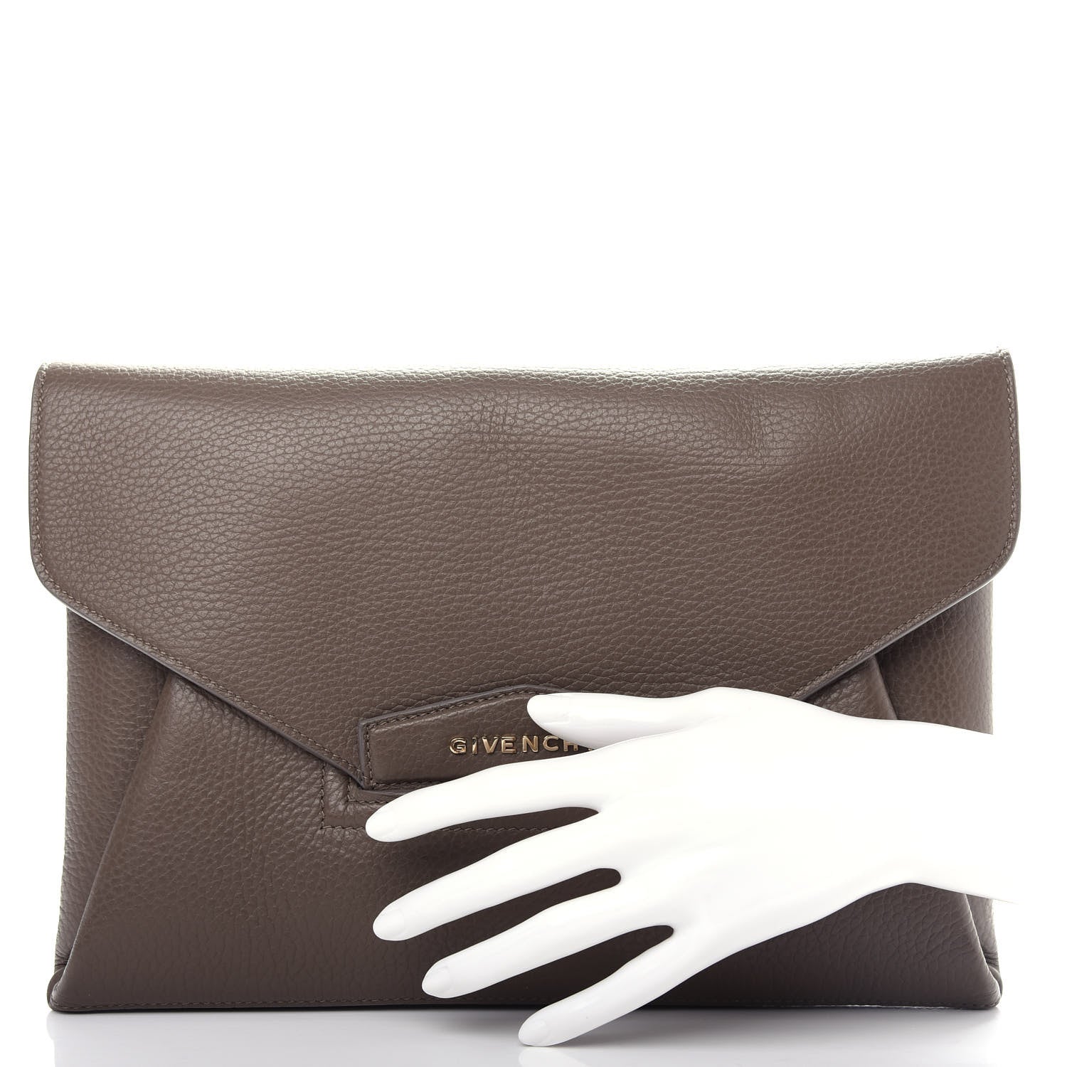 Givenchy Sugar Goatskin Medium Antigona Envelope Clutch Mastic 2 of 7