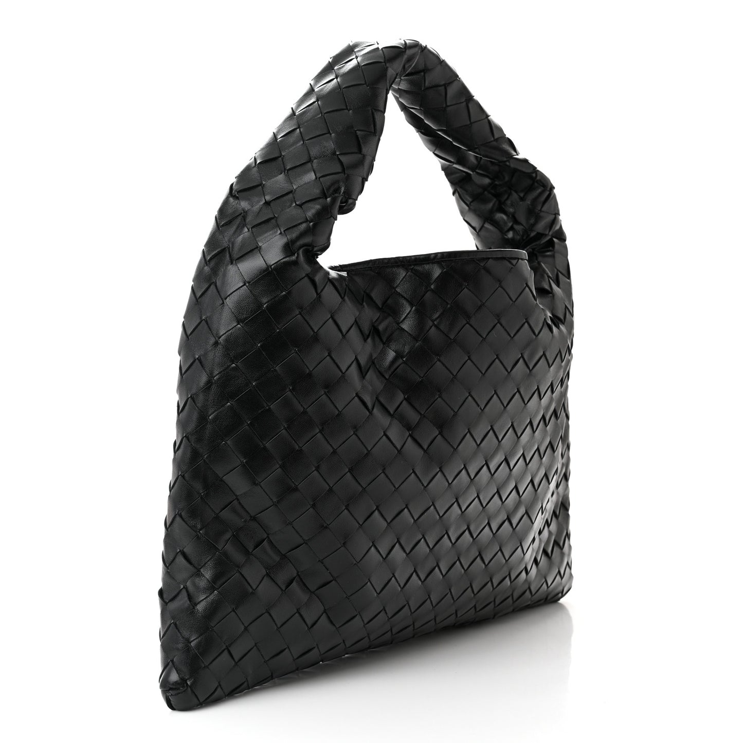 Calfskin Intrecciato Small Hop Black