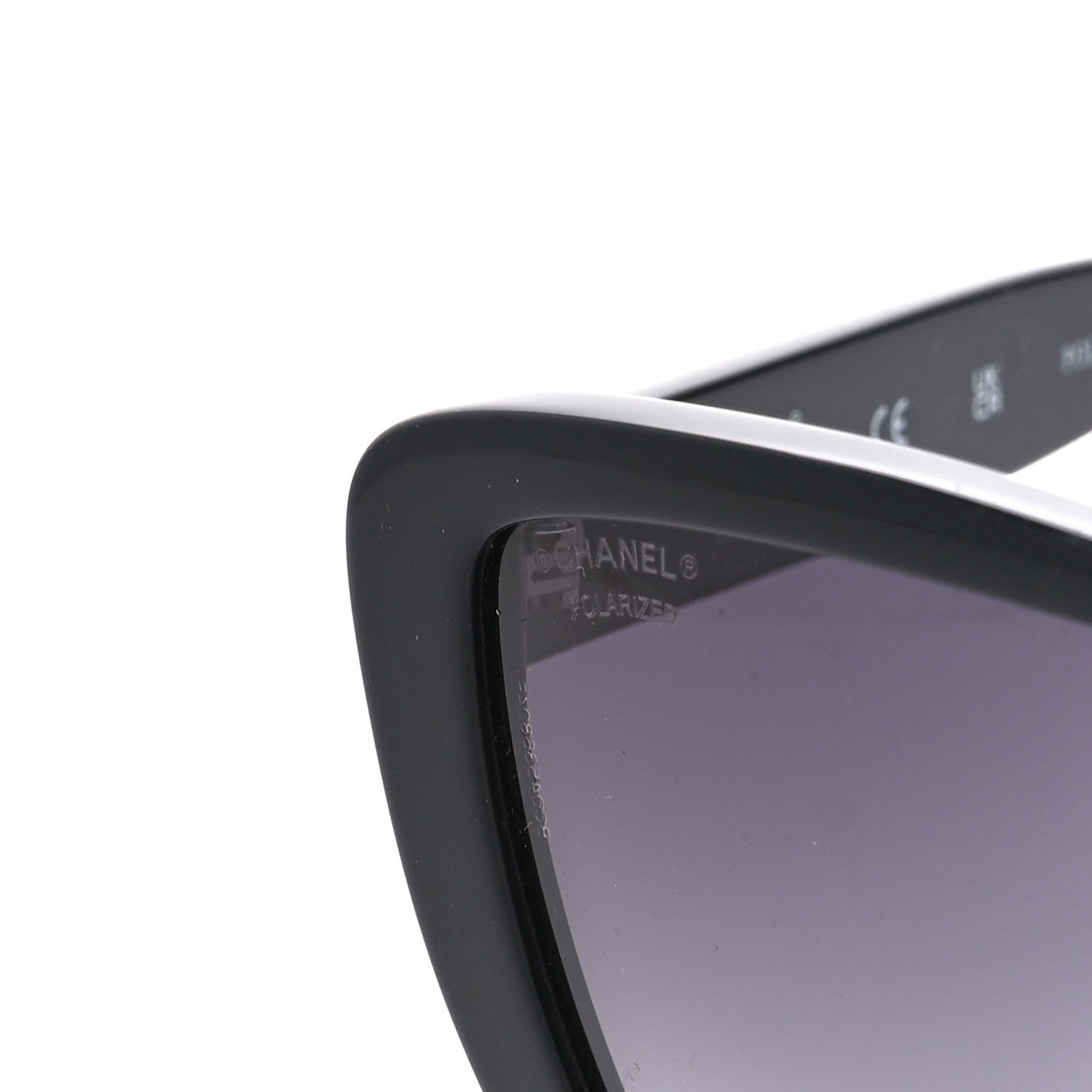 Chanel Acetate Polarized Butterfly Sunglasses 71548A Black 7 of 10