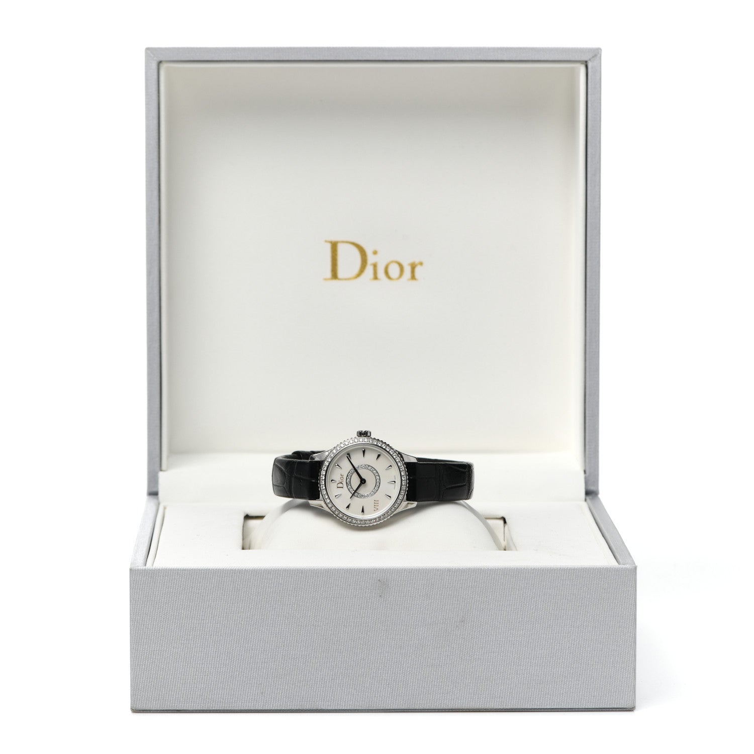 Christian Dior Stainless Steel Alligator Diamond Bezel 25mm Dior VIII Montaigne Quartz Watch 5 of 5