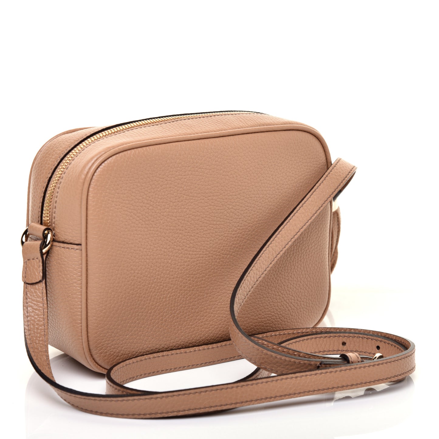 Pebbled Calfskin Small Soho Disco Bag Rose Beige