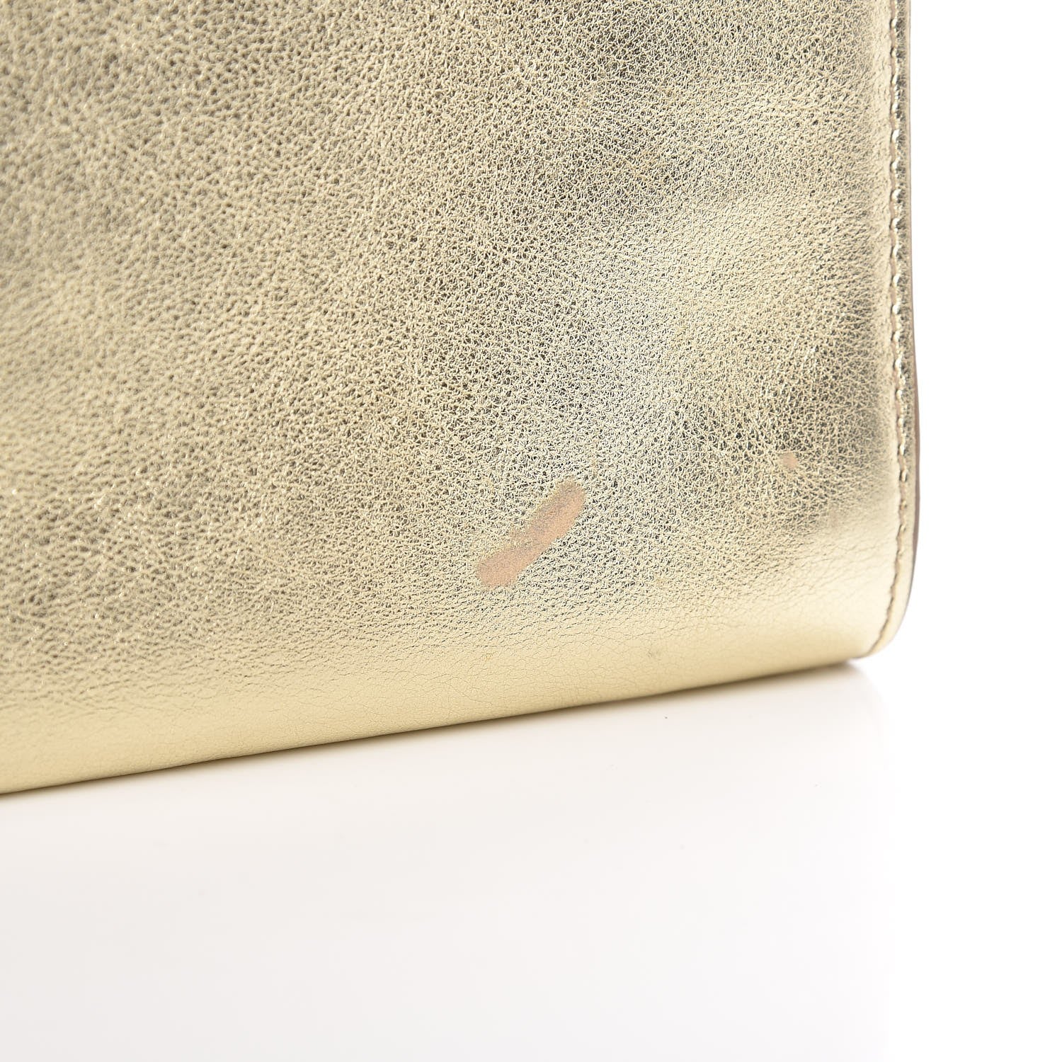 Saint Laurent Metallic Calfskin Monogram Large Belle De Jour Clutch Gold 8 of 8