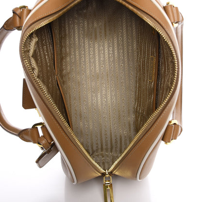 Prada Saffiano Lux Bowling Bag Caramel Talco 5 of 9
