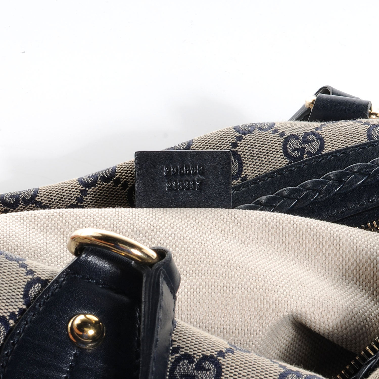 Gucci Monogram Brick Lane Small Boston Navy 8 of 8