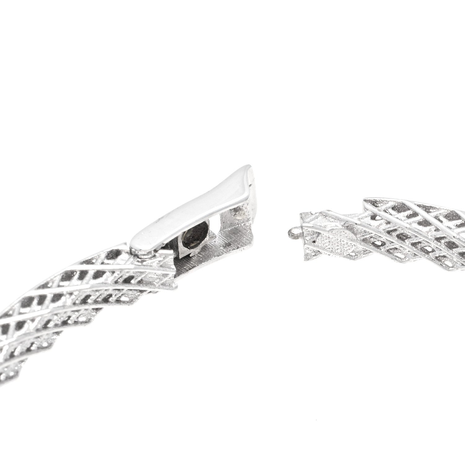Roberto Coin 18K White Gold Symphony Golden Gate Bangle Bracelet 4 of 5