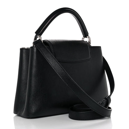 Louis Vuitton Smooth Calfskin Crystal Flowers Capucines BB Black 4 of 11