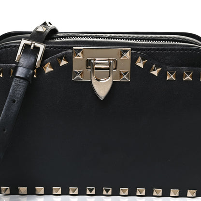 Valentino Garavani Vitello Rockstud Flip Lock Camera Crossbody Bag Black 8 of 12