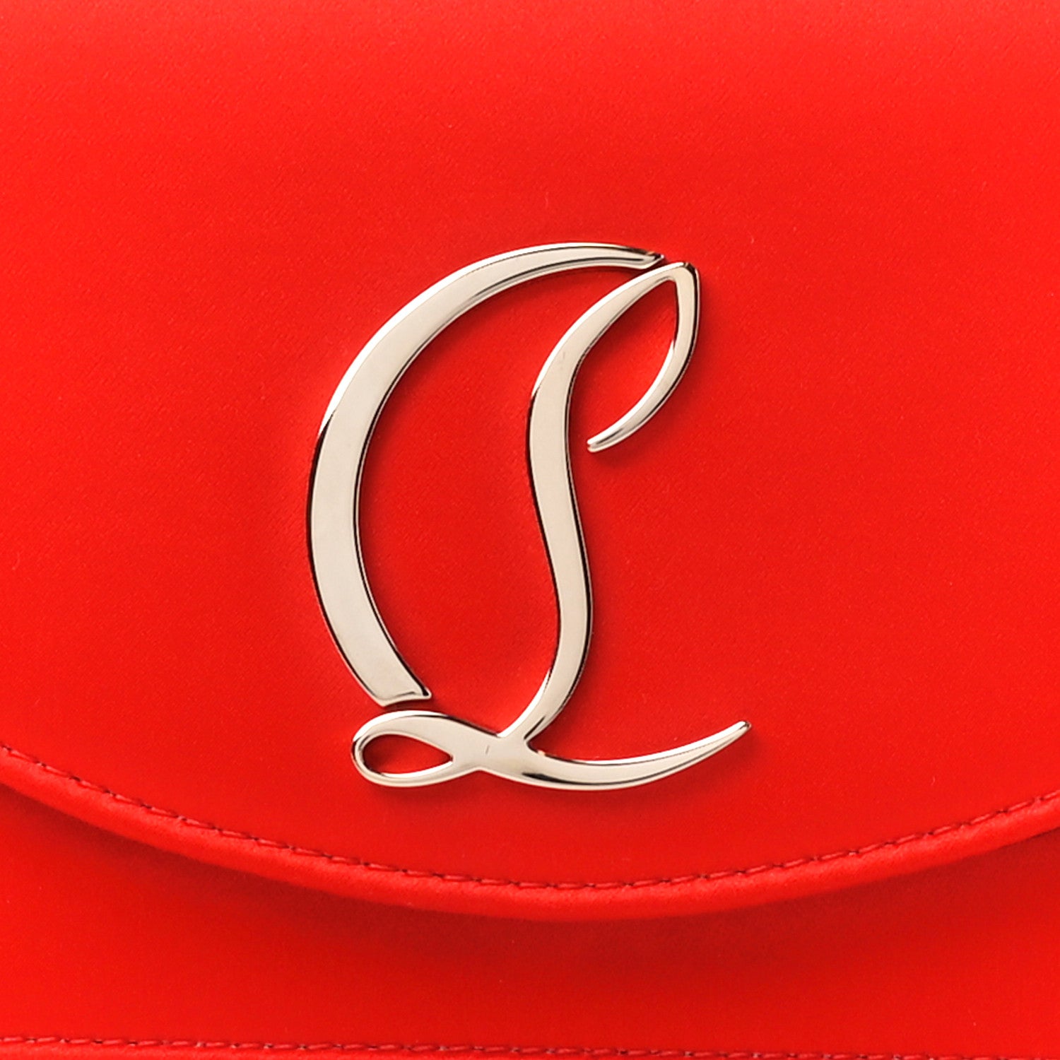 Christian Louboutin Satin Loubi54 Crossbody Clutch Red 7 of 15