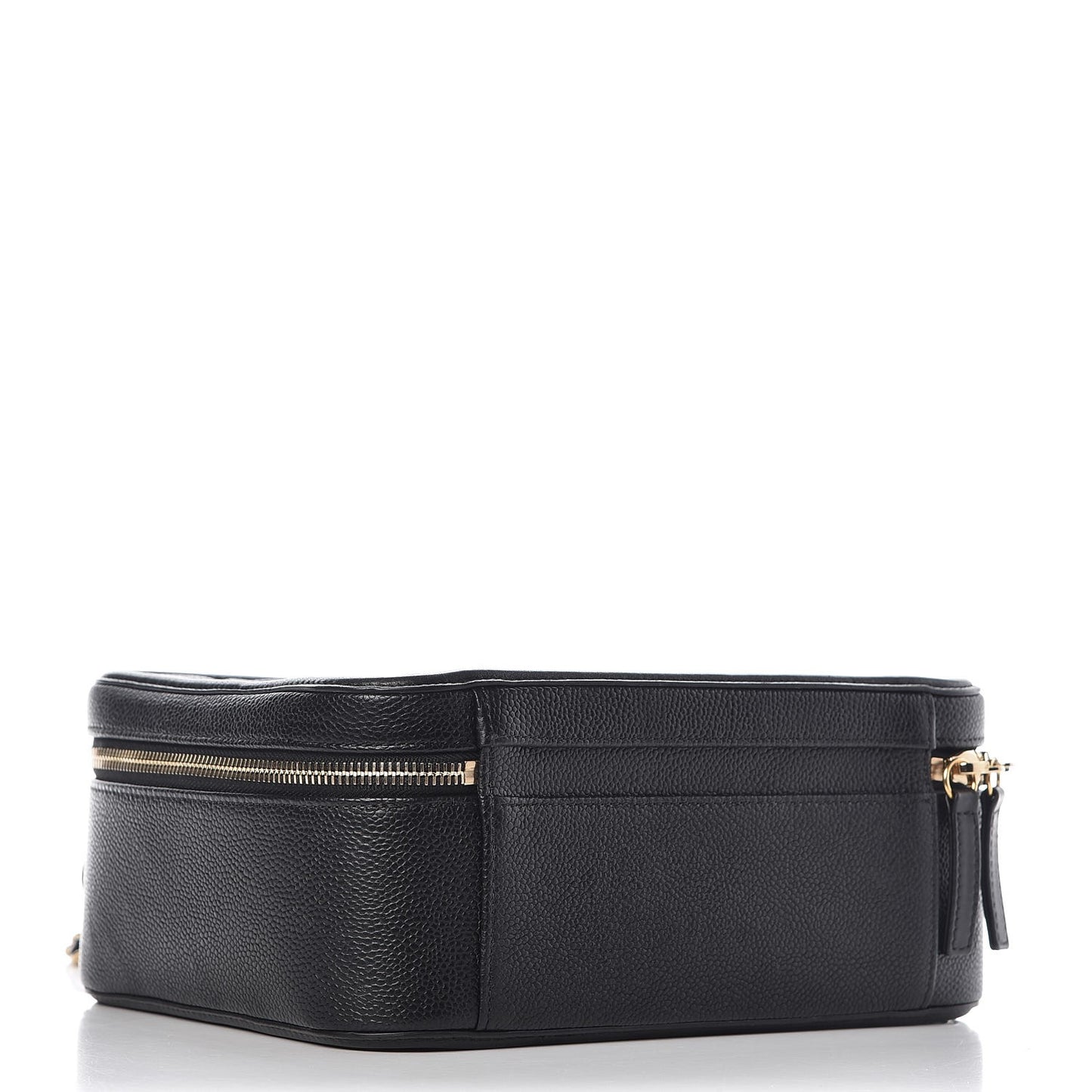 Caviar Quilted Large CC Filigree Vanity Case Black