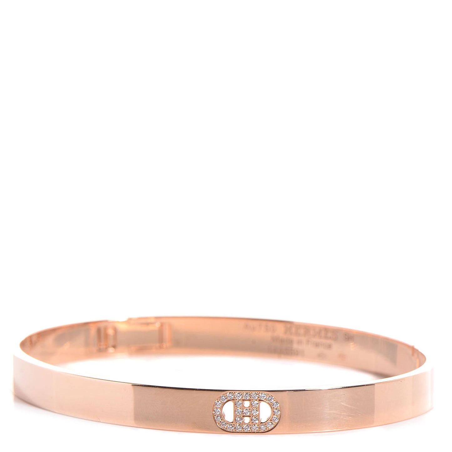 18K Rose Gold Diamond PM H D'Ancre Bracelet SH