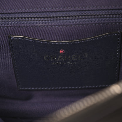 Chanel Iridescent Calfskin Quilted Large Shiva Flap Navy Blue 6 of 10