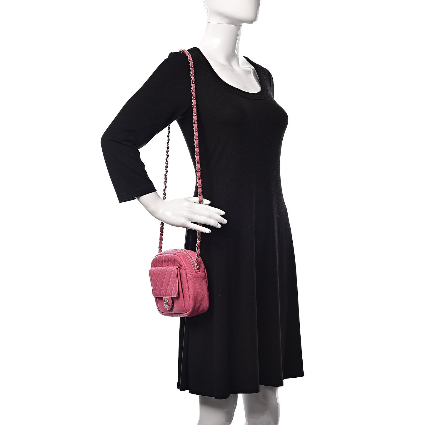 Caviar Quilted CC Day Camera Case Pink