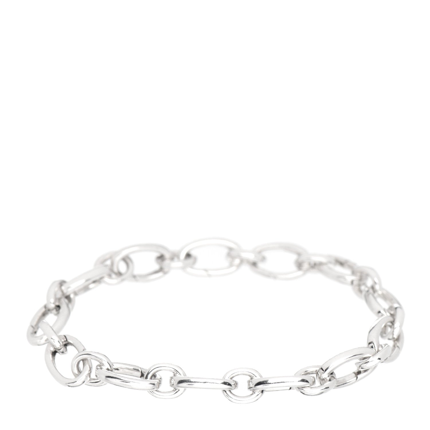 Tiffany Sterling Silver Oval Clasping Link Bracelet 3 of 4