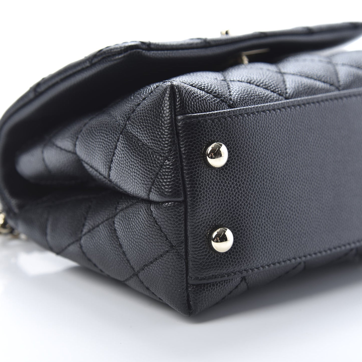 Caviar Quilted Extra Mini Coco Handle Flap Black