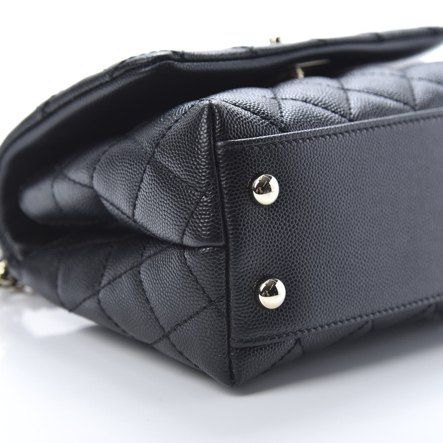 Chanel Caviar Quilted Extra Mini Coco Handle Flap Black 9 of 11