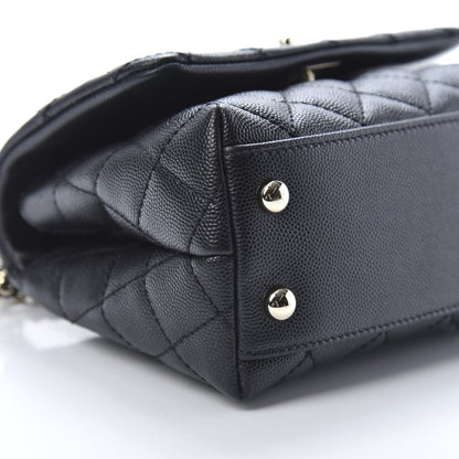 Chanel Caviar Quilted Extra Mini Coco Handle Flap Black 9 of 11