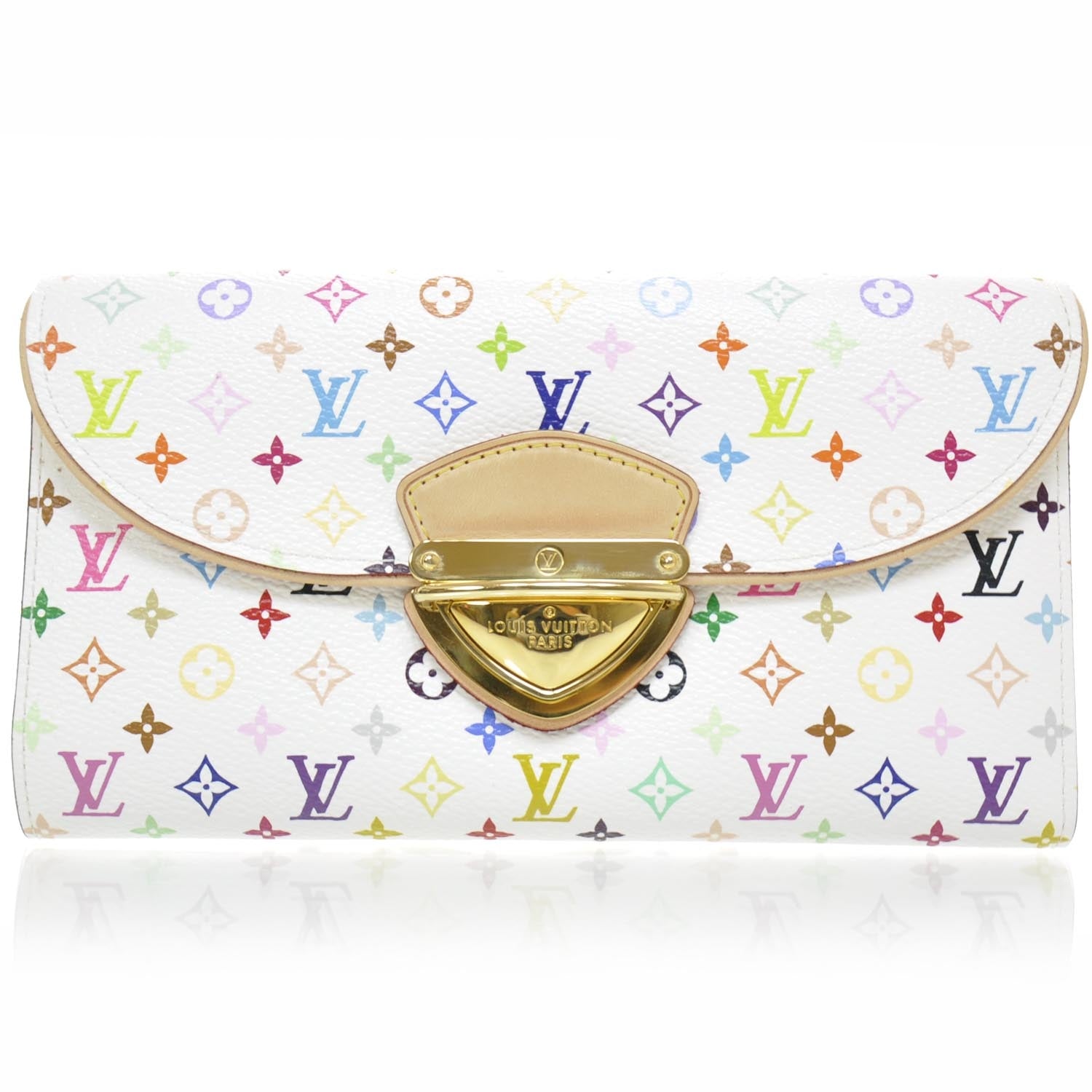 Louis Vuitton Monogram Multicolor Eugenie Wallet White 1 of 2