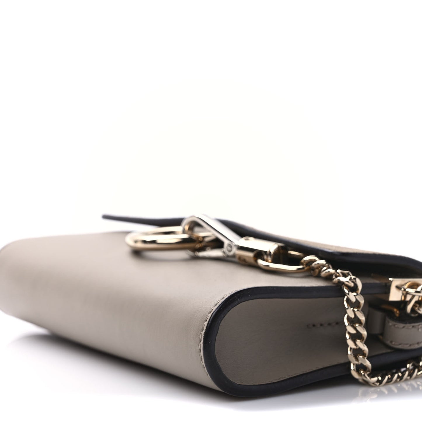 Suede Calfskin Mini Faye Shoulder Bag Motty Grey