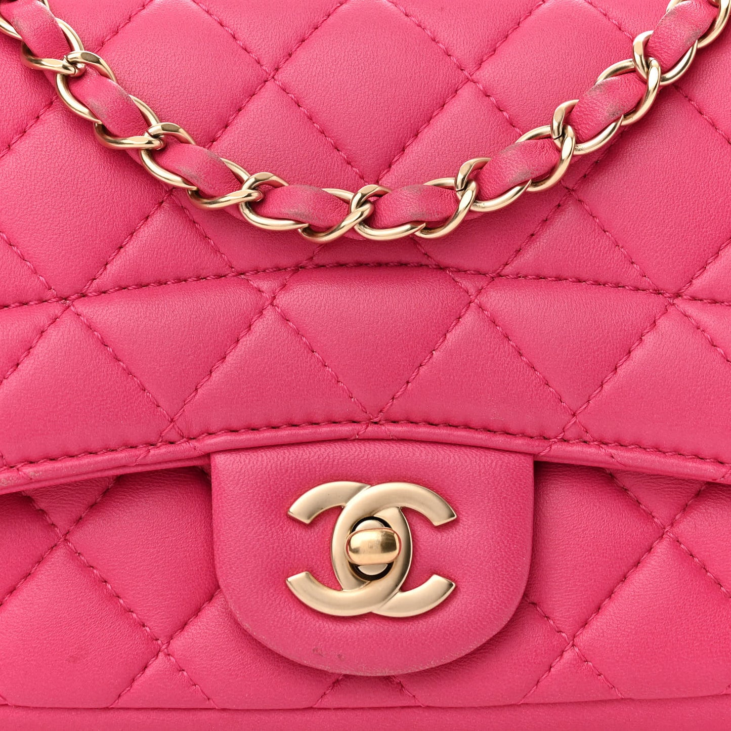 Lambskin Quilted Mini Mademoiselle Chic Flap Pink
