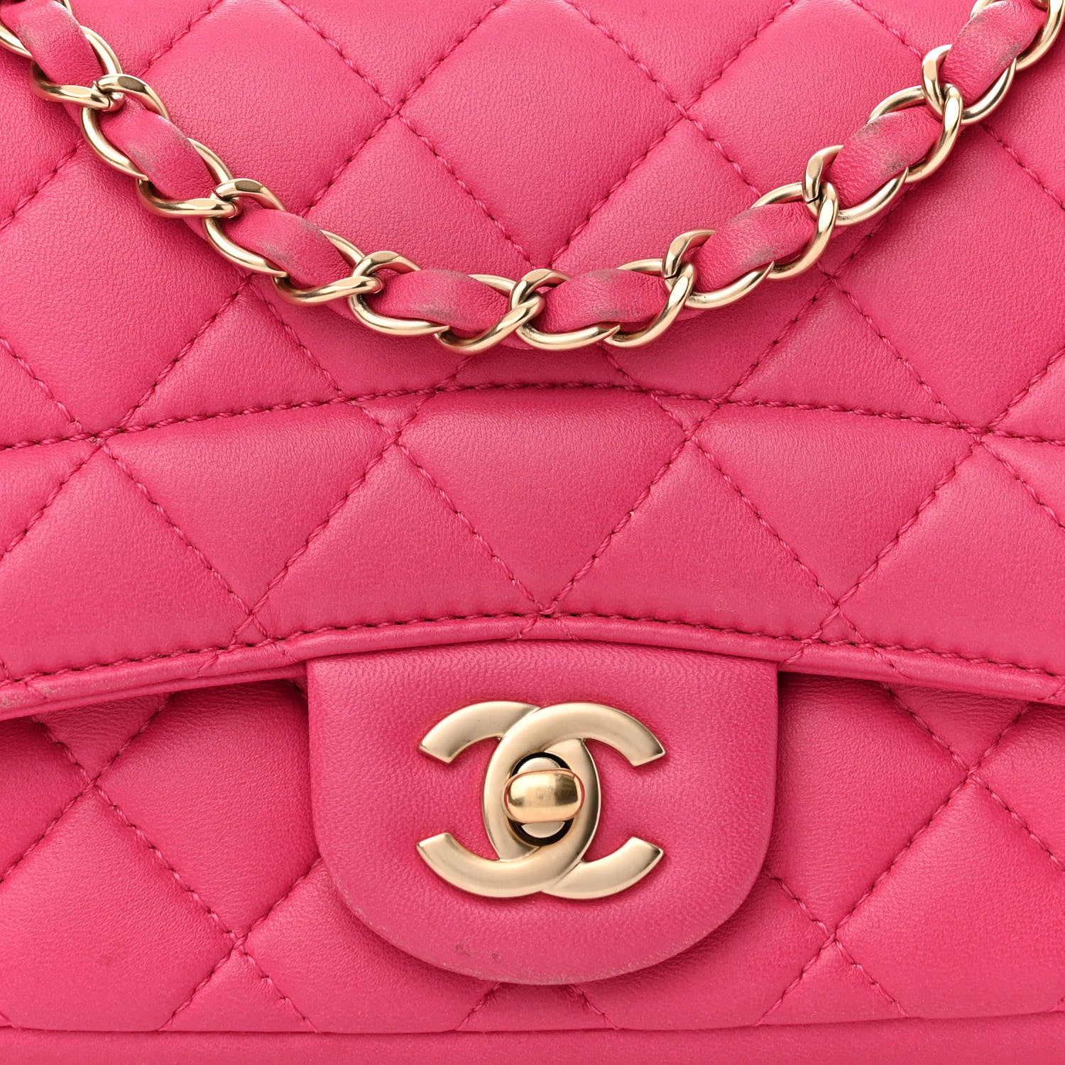 Chanel Lambskin Quilted Mini Mademoiselle Chic Flap Pink 8 of 15