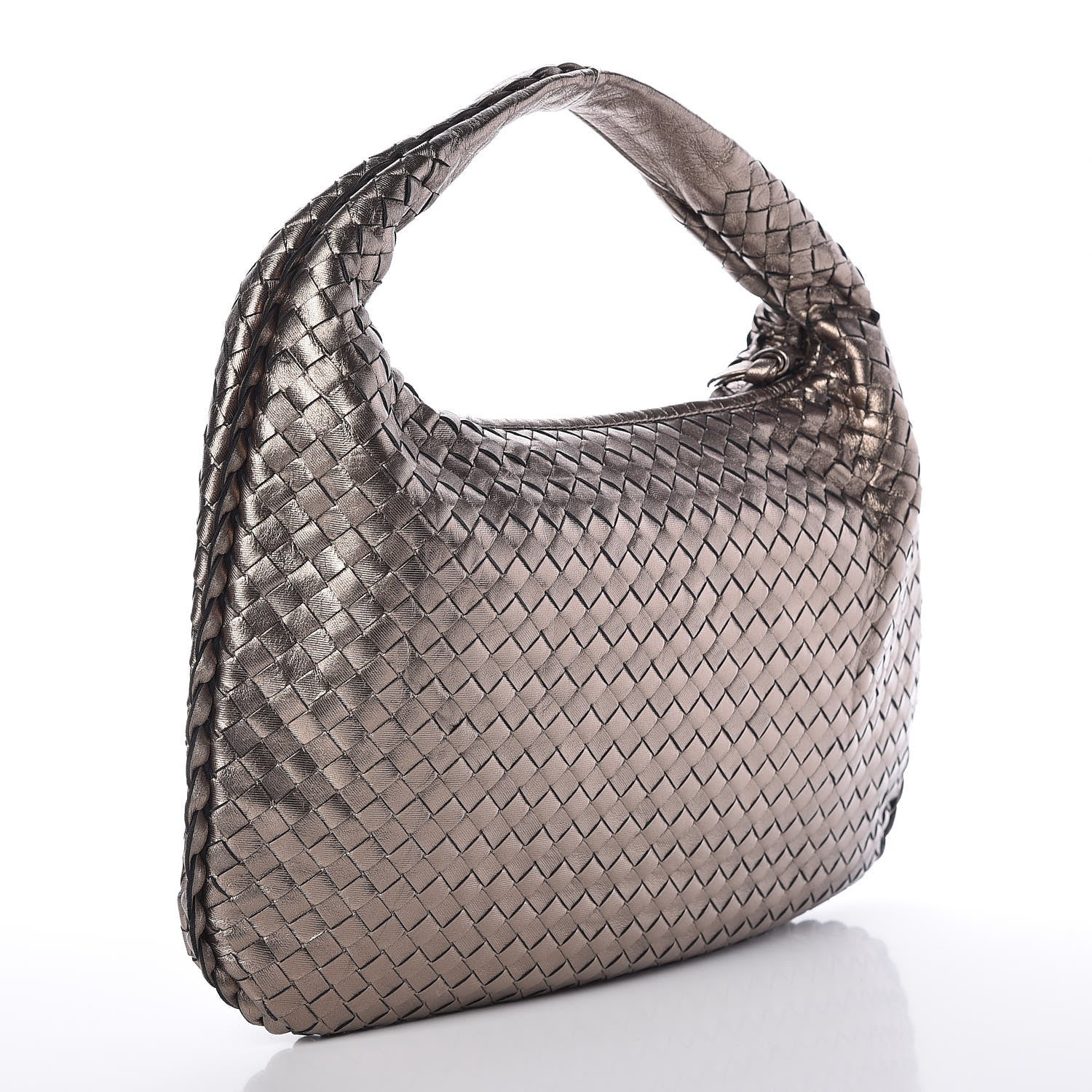 Bottega Veneta Nappa Intrecciato Medium Veneta Hobo Pewter 3 of 10