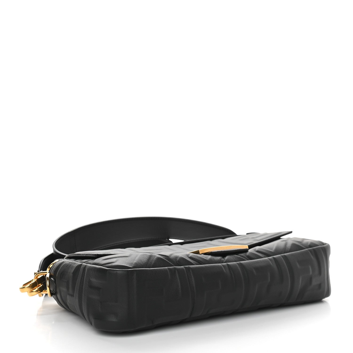 Fendi Nappa FF 1974 Embossed Baguette Black 4 of 8