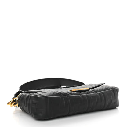 Fendi Nappa FF 1974 Embossed Baguette Black 4 of 8