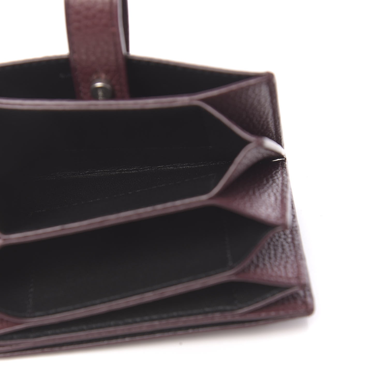 Saint Laurent Grained Calfskin Accordion Wallet Bordeaux 5 of 7