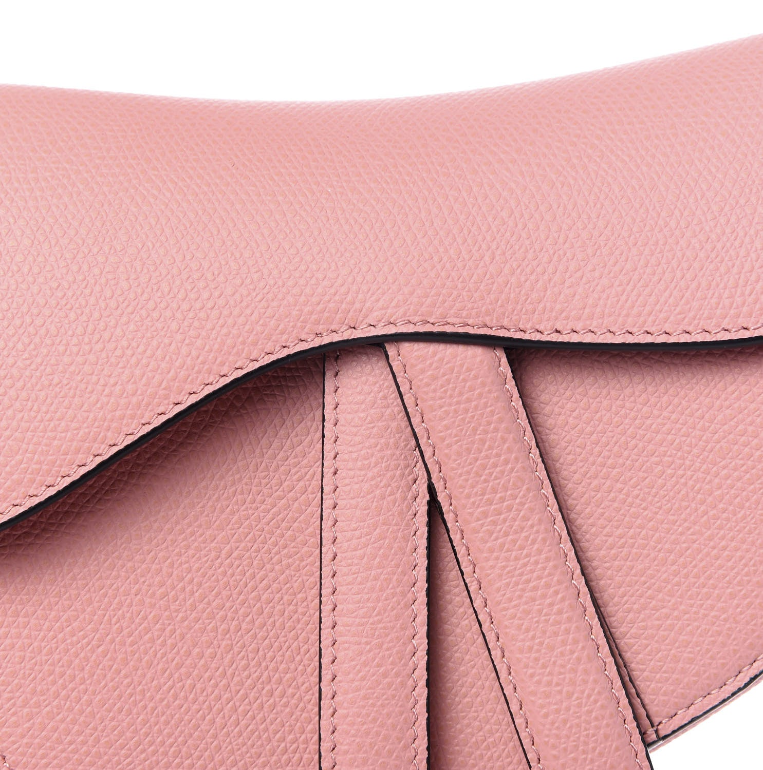 Christian Dior Grained Calfskin Mini Saddle Bag Pink 9 of 9