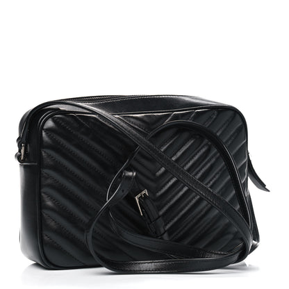 Saint Laurent Calfskin Matelasse Monogram Lou Camera Bag Black 2 of 9