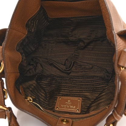 Prada Vitello Daino Side Pocket Hobo Cuoio 5 of 21