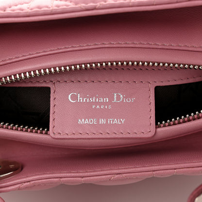 Christian Dior Lambskin Cannage Medium Lady Dior Pink 6 of 11