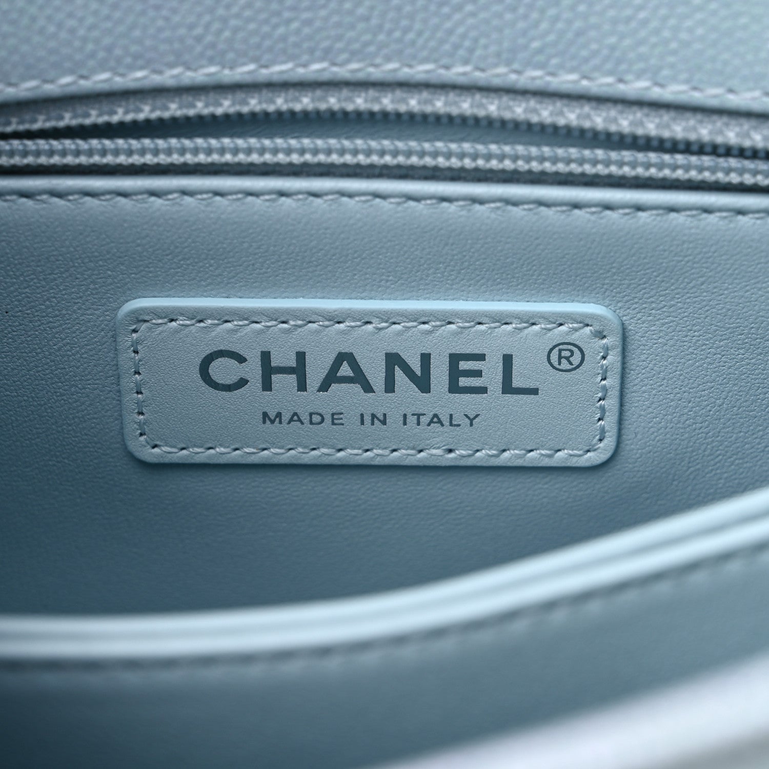 Chanel Iridescent Caviar Quilted Mini Coco Handle Flap Light Blue 6 of 9