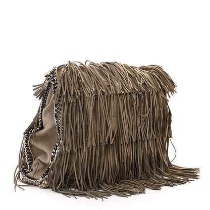 Stella McCartney Eco Suede Fringe Big Falabella Tote Taupe 4 of 14