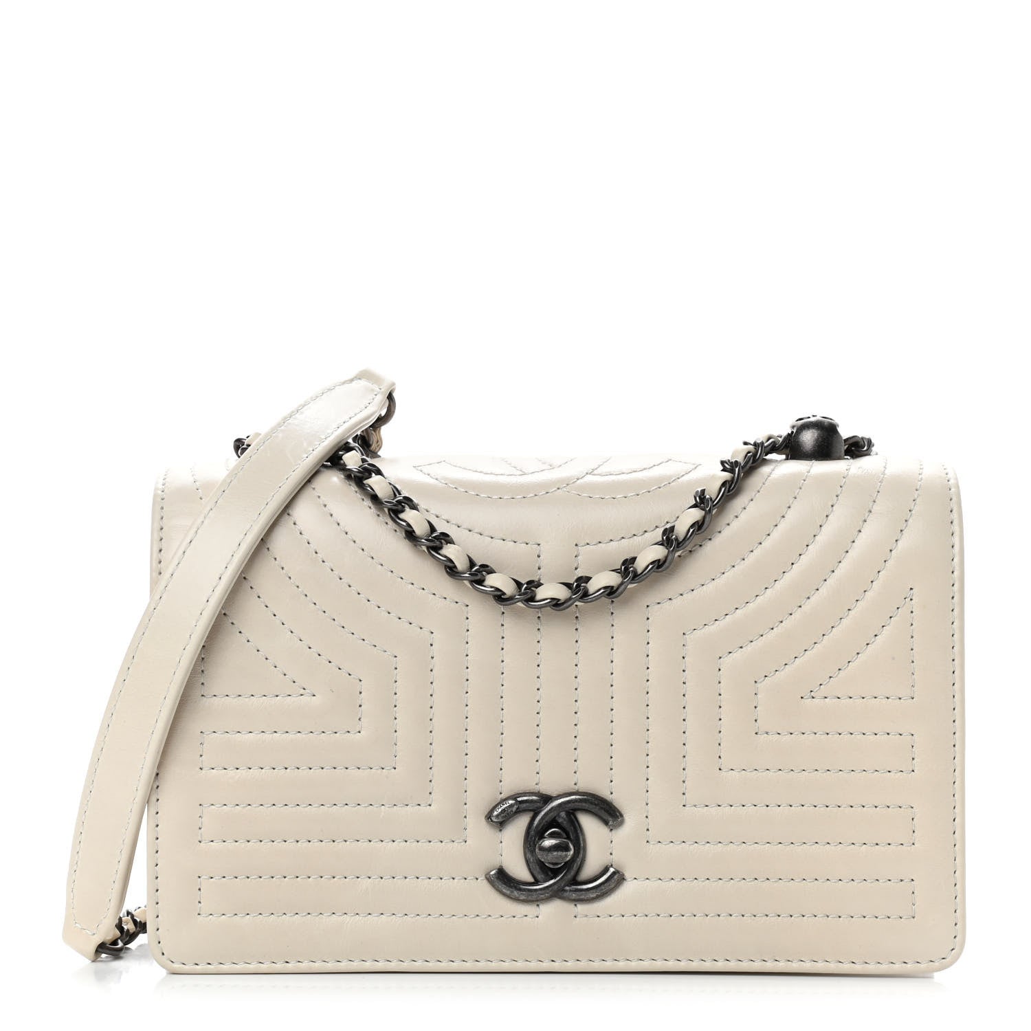 Chanel Calfskin Quilted Small Korean Garden Flap Off White 1 of 9