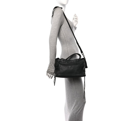 Balenciaga Veau Soyeux Perforated Blackout Hardware S City Black 2 of 13