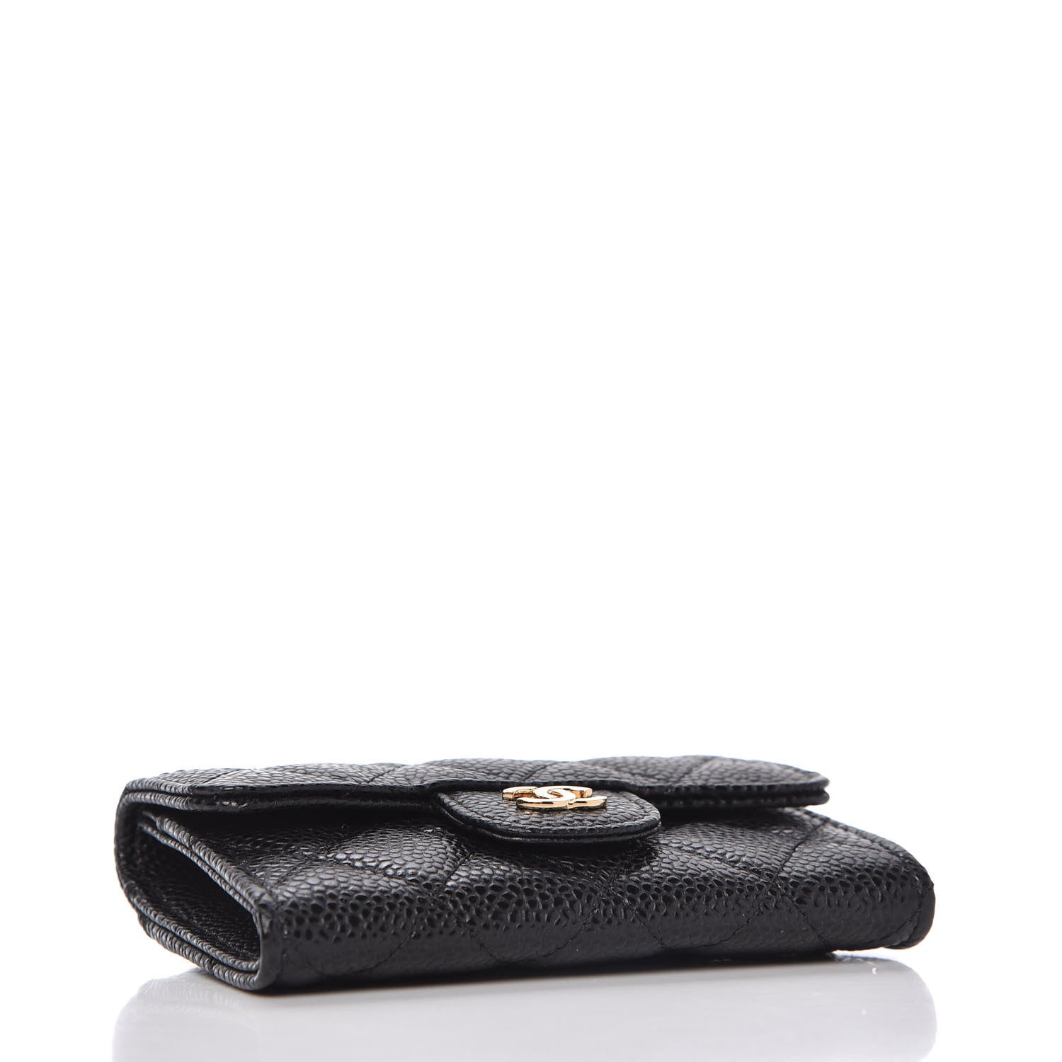 Chanel Caviar Quilted Flap Card Holder Wallet Black 4 of 9