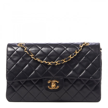Chanel Lambskin Quilted Medium Double Flap Black 1 of 9