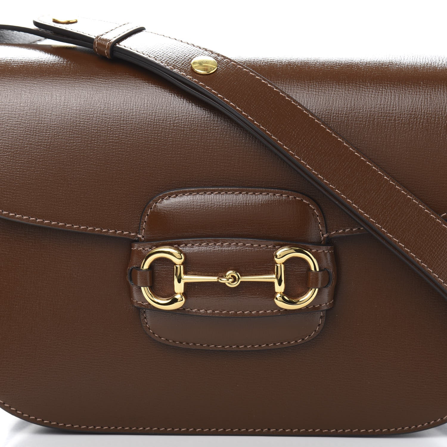 Gucci Azalea Calfskin Horsebit 1955 Shoulder Bag Brown Sugar 12 of 12