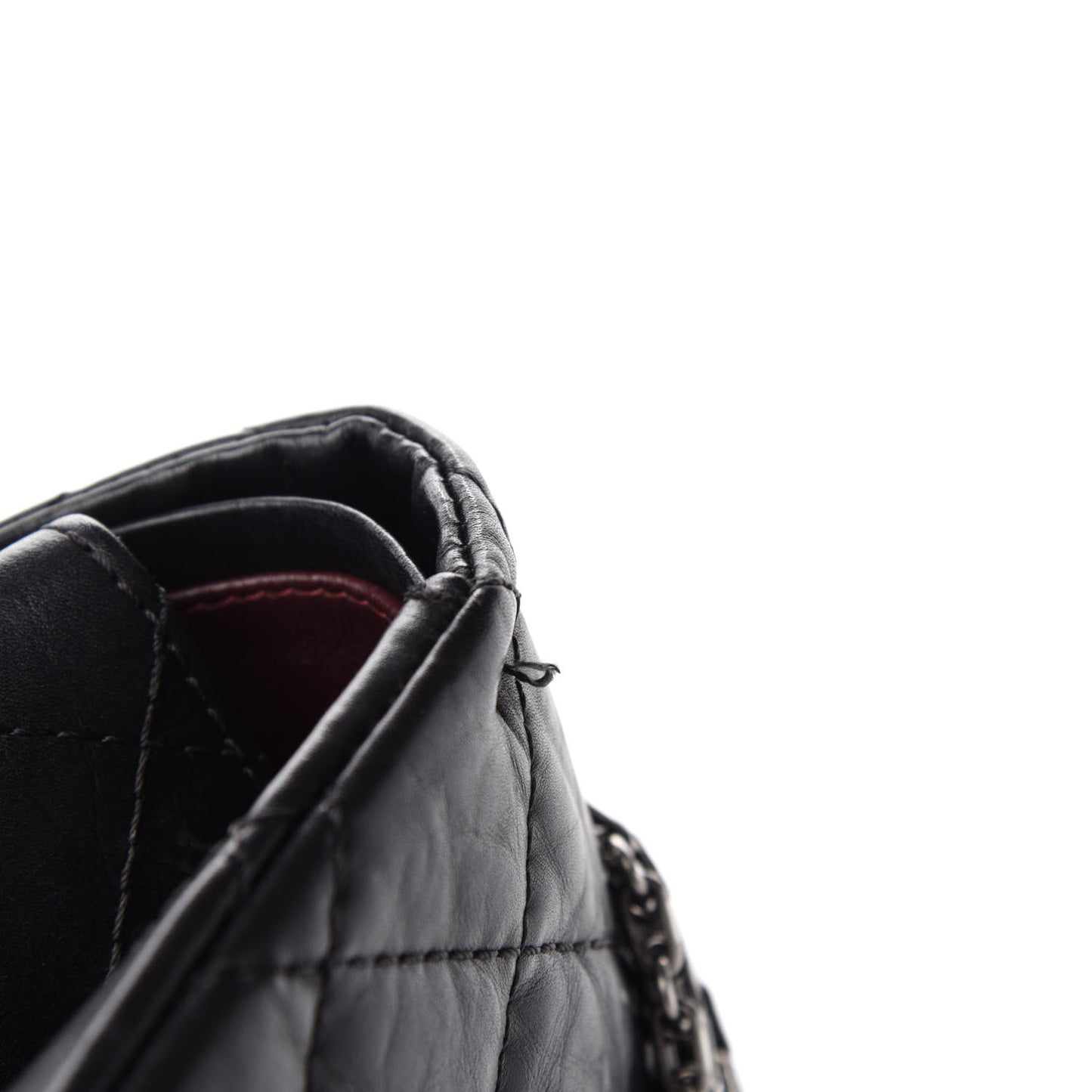 Aged Calfskin Quilted 2.55 Reissue 227 Flap Black