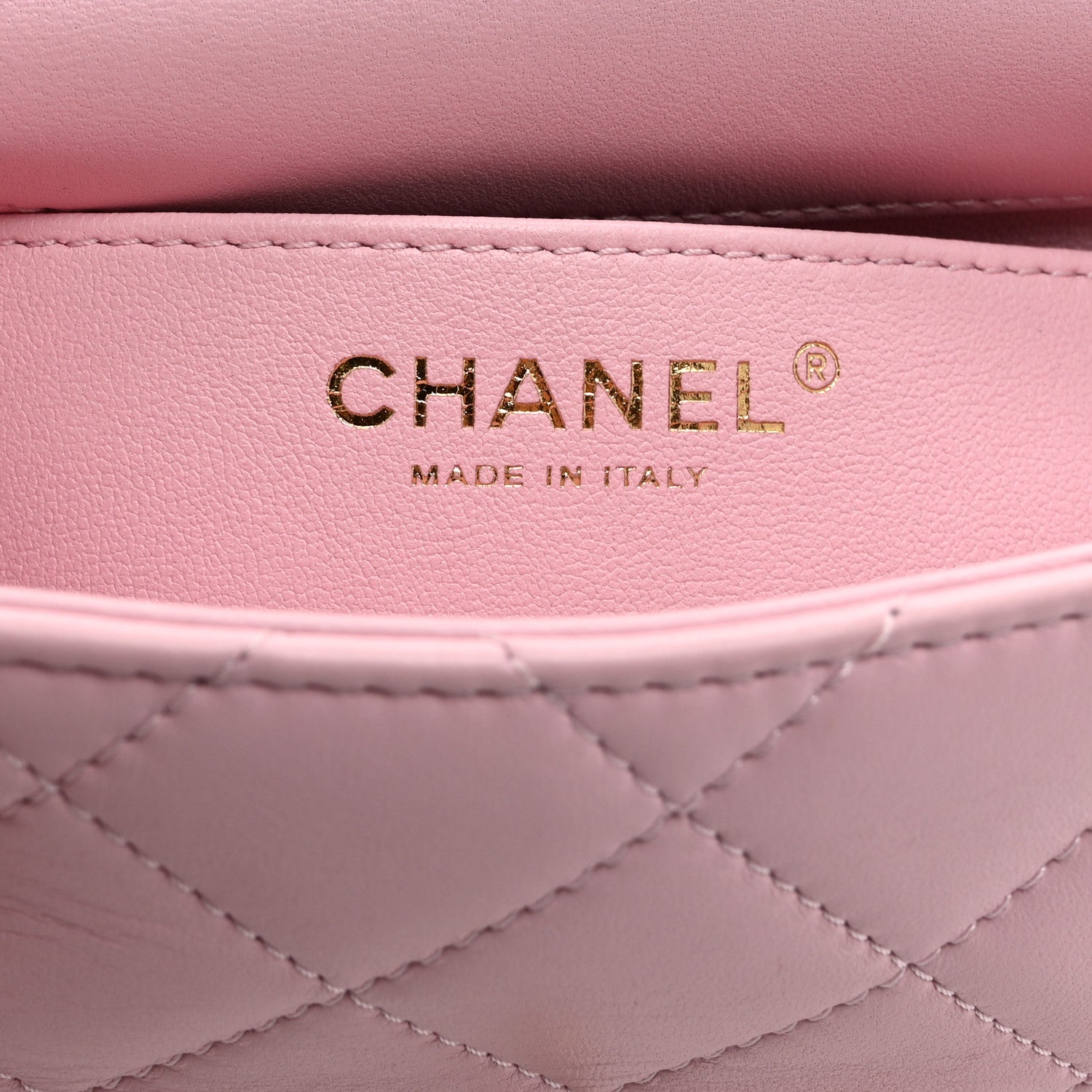 Chanel Lambskin Resin Quilted Top Handle Mini Flap Pink 6 of 10