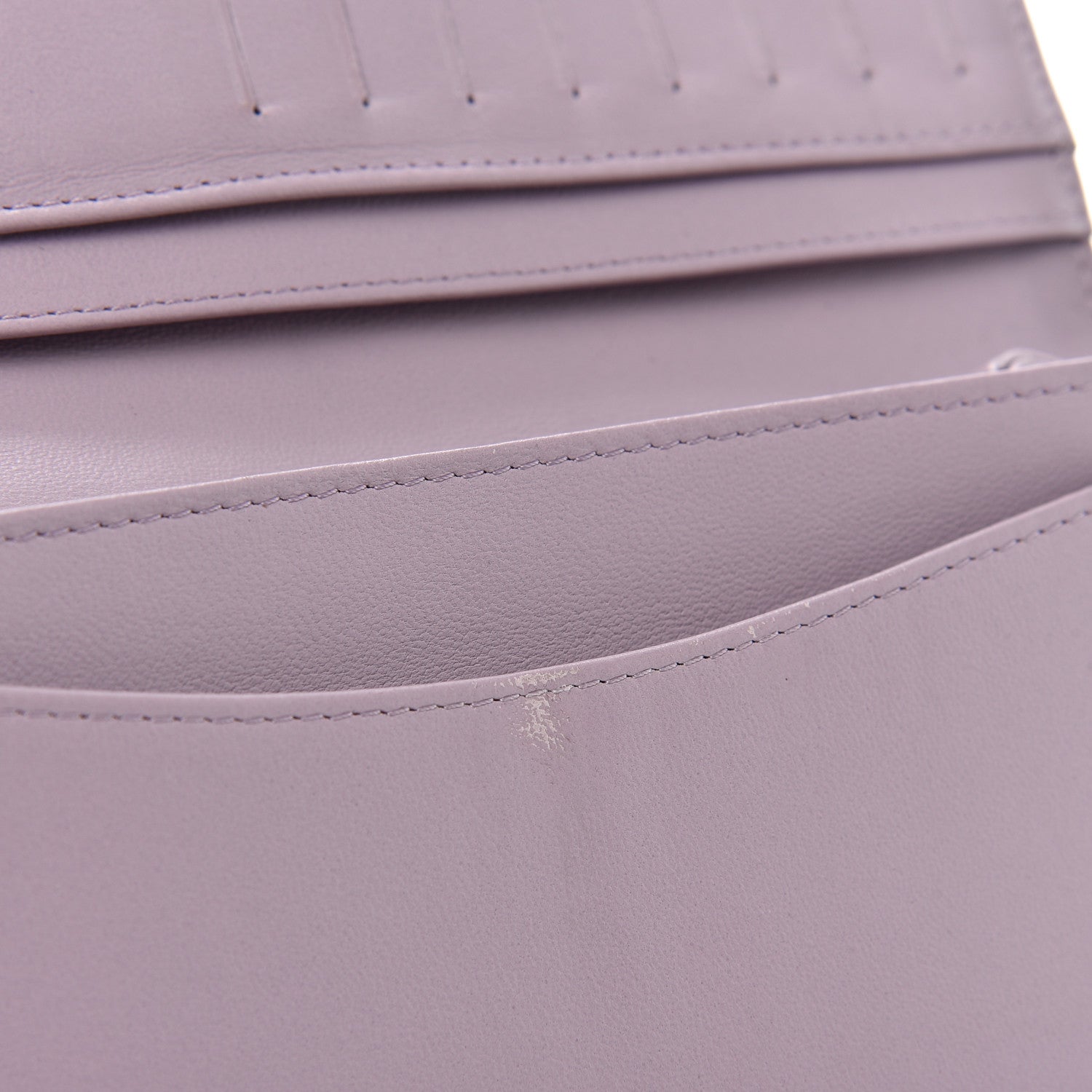 Chanel Lambskin Quilted Yen Wallet Light Purple 10 of 11