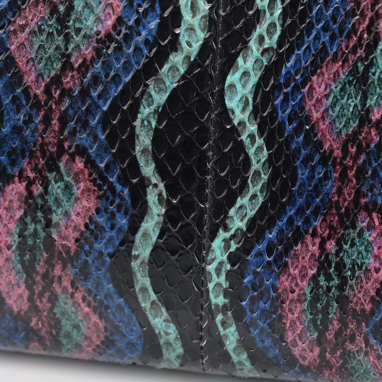 Snakeskin Curvy Stripe Nano Sac De Jour Multicolor