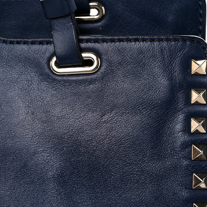 Valentino Garavani Vitello Medium Rockstud Tote Marine 24 of 33