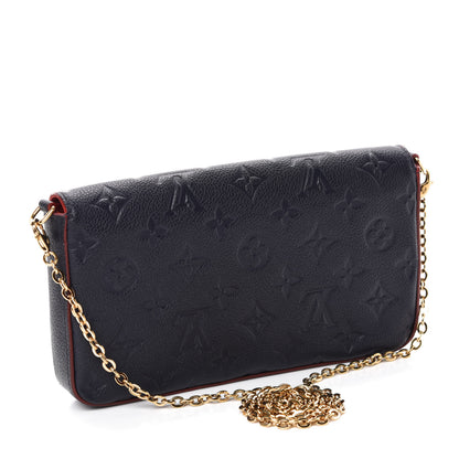 Louis Vuitton Empreinte Pochette Felicie Chain Wallet Marine Rouge 3 of 12