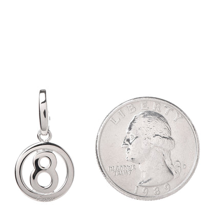 Cartier 18K White Gold No. 8 Circle Charm 2 of 4