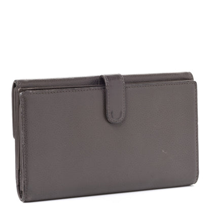 Chanel Caviar Timeless CC Large Gusset Flap Wallet Dark Grey 3 of 13
