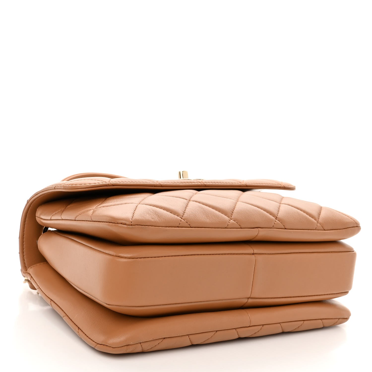 Chanel Lambskin Quilted Small Trendy CC Flap Dual Handle Bag Camel 4 of 12