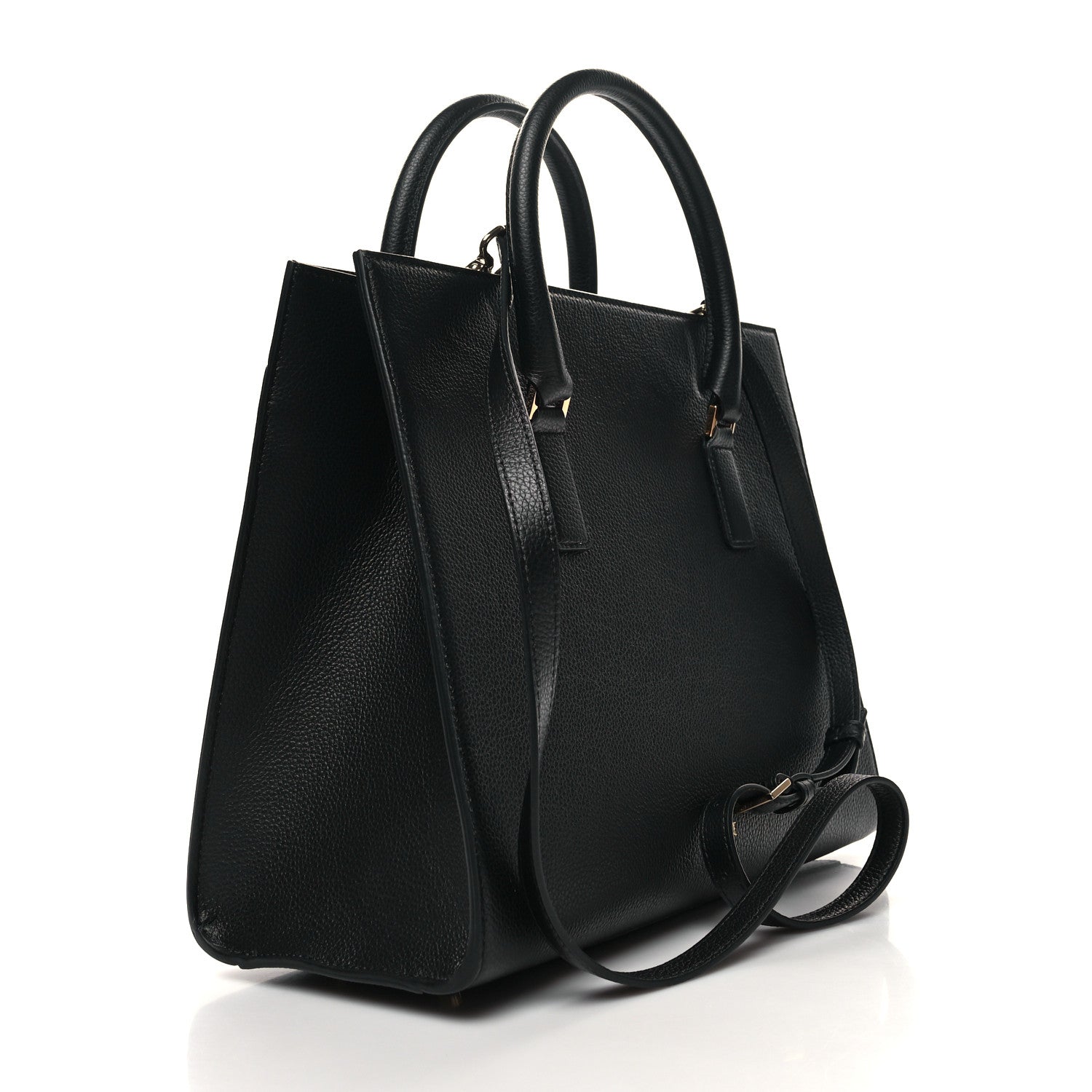 Versace Calfskin Virtus Tote Black 3 of 11