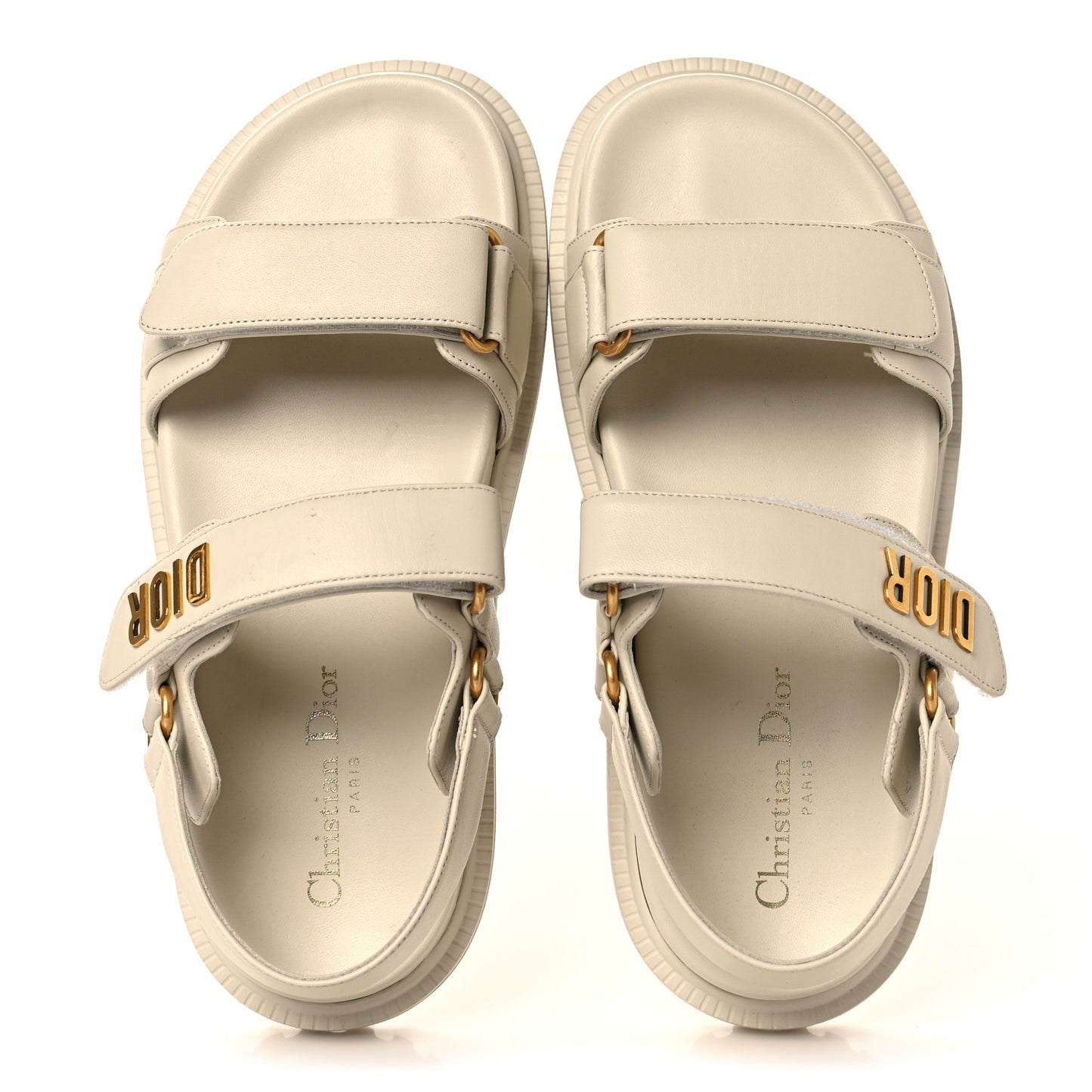 Lambskin Dioract 10mm Sandals 38 Off White